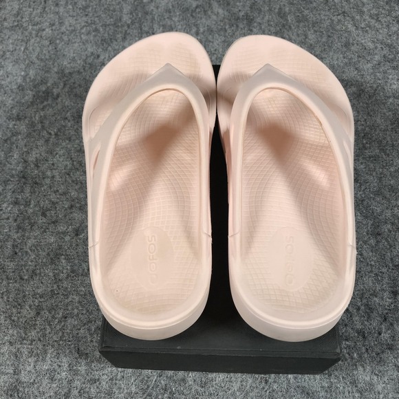 OOFOS Recovery Flip Flops Womens 8 Pink Thong Sandals Comfort - Picture 8 of 16